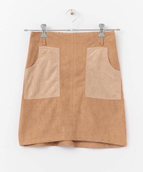 ITEMS URBANRESEARCH(アイテムズ アーバンリサーチ)の「フェイクスエード配色スカート∴(スカート・レディース・ブラウン/カーキ/キャメル・FREE)」の7枚目の写真