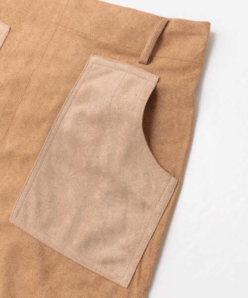 ITEMS URBANRESEARCH(アイテムズ アーバンリサーチ)の「フェイクスエード配色スカート∴(スカート・レディース・ブラウン/カーキ/キャメル・FREE)」の8枚目の写真