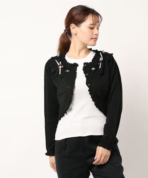 axes femme（アクシーズファム）の「巻きバラニットボレロ