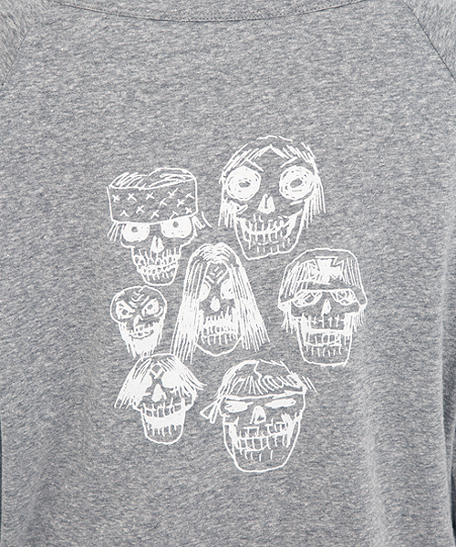 MILKFED.（ミルクフェド）の「BF BB TEE HEAVY METAL　（ベースボールティー/ロゴ/ヘビメタ）（Tシャツ/カットソー・レディース・ブラック/チャコールグレー/ライトピンク・MEDIUM/SMALL）」の8枚目の写真