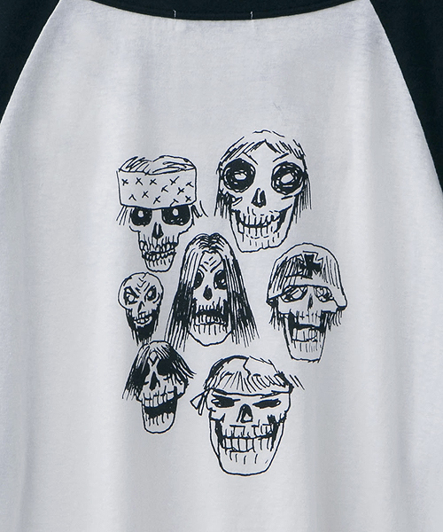 MILKFED.（ミルクフェド）の「BF BB TEE HEAVY METAL　（ベースボールティー/ロゴ/ヘビメタ）（Tシャツ/カットソー・レディース・ブラック/チャコールグレー/ライトピンク・MEDIUM/SMALL）」の9枚目の写真