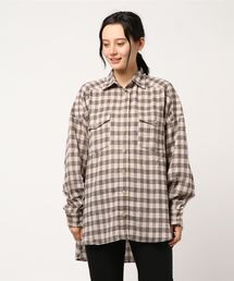 ビッグシルエットネルチェックビッグシャツ