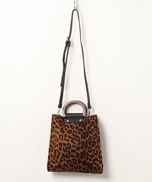 fifth（フィフス）の「バンブーハンドル2wayレオパードバッグ（ハンドバッグ・レディース・ベージュ/ブラウン・FREE）」の14枚目の写真