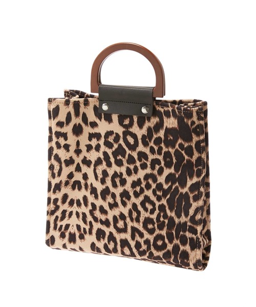 fifth（フィフス）の「バンブーハンドル2wayレオパードバッグ（ハンドバッグ・レディース・ベージュ/ブラウン・FREE）」の7枚目の写真
