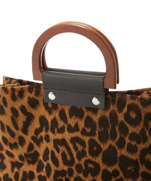 fifth（フィフス）の「バンブーハンドル2wayレオパードバッグ（ハンドバッグ・レディース・ベージュ/ブラウン・FREE）」の4枚目の写真