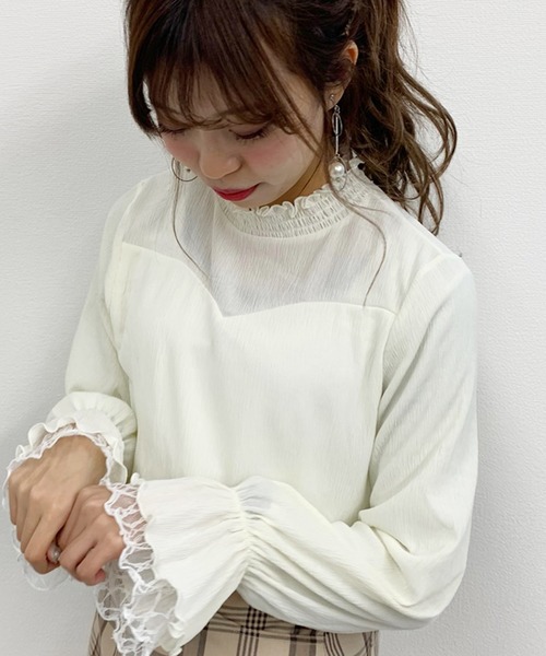 apres jour（アプレジュール）の「楊柳クロスハイネックブラウス【ZOZOTOWN限定アイテム】（シャツ/ブラウス・レディース・ブラック/オフホワイト/ミント/ラベンダー・フリー）」の9枚目の写真