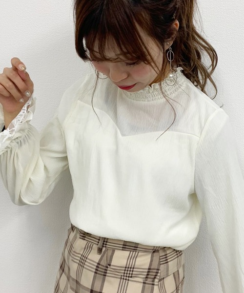 apres jour（アプレジュール）の「楊柳クロスハイネックブラウス【ZOZOTOWN限定アイテム】（シャツ/ブラウス・レディース・ブラック/オフホワイト/ミント/ラベンダー・フリー）」の10枚目の写真