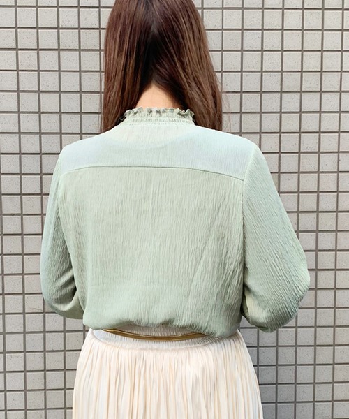 apres jour（アプレジュール）の「楊柳クロスハイネックブラウス【ZOZOTOWN限定アイテム】（シャツ/ブラウス・レディース・ブラック/オフホワイト/ミント/ラベンダー・フリー）」の15枚目の写真