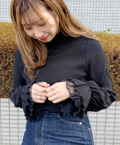 apres jour（アプレジュール）の「楊柳クロスハイネックブラウス【ZOZOTOWN限定アイテム】（シャツ/ブラウス・レディース・ブラック/オフホワイト/ミント/ラベンダー・フリー）」の17枚目の写真