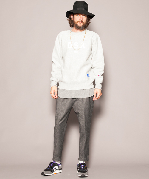 MONKEY TIME(モンキータイム)の「<MT×Champion> ∴ R/W CREW/スウェット ◆(スウェット・メンズ・ホワイト/ライトグレー・SMALL/MEDIUM/LARGE)」の6枚目の写真