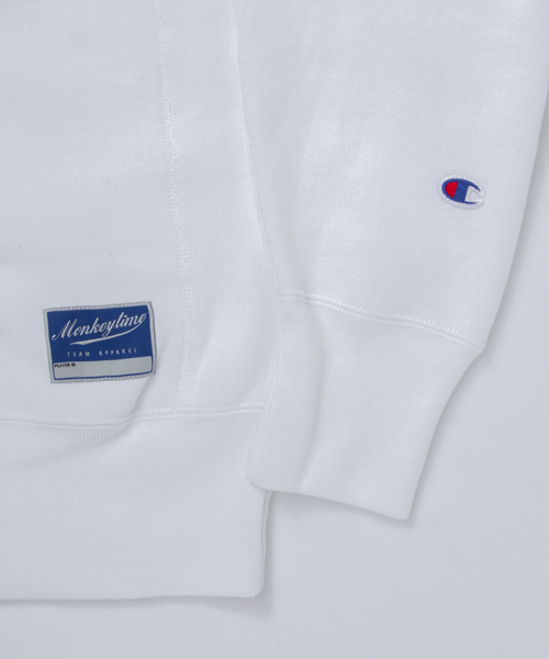 MONKEY TIME(モンキータイム)の「<MT×Champion> ∴ R/W CREW/スウェット ◆(スウェット・メンズ・ホワイト/ライトグレー・SMALL/MEDIUM/LARGE)」の9枚目の写真