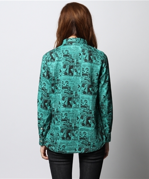 HYSTERIC GLAMOUR（ヒステリックグラマー）の「STRANGE COMIC総柄 長袖SH（シャツ/ブラウス・レディース・ピンク系その他/グリーン系その他/グレー系その他・FREE）」の11枚目の写真