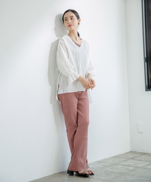 LOWRYS FARM（ローリーズファーム）の「ヨウリュウカフタンブラウス　879459（シャツ/ブラウス・レディース・ブラック/オフホワイト/ピンク・FREE）」の17枚目の写真