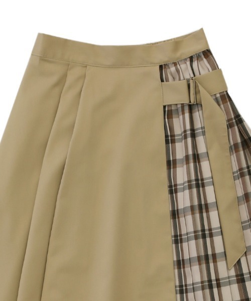 select MOCA（セレクトモカ）の「チェックプリーツ切替スカート（スカート・レディース・ブラック/ベージュ・FREE）」の21枚目の写真