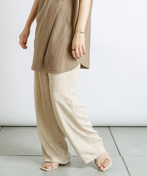 natural couture(ナチュラルクチュール)の「オリエンタルジャガードパンツ(その他パンツ・レディース・アイボリー/ラベンダー/レンガ・FREE)」の7枚目の写真