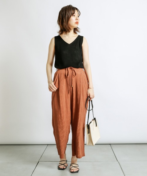 natural couture(ナチュラルクチュール)の「オリエンタルジャガードパンツ(その他パンツ・レディース・アイボリー/ラベンダー/レンガ・FREE)」の11枚目の写真