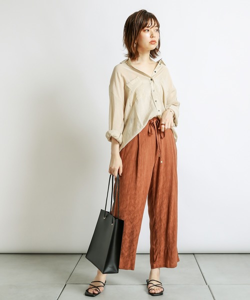 natural couture(ナチュラルクチュール)の「オリエンタルジャガードパンツ(その他パンツ・レディース・アイボリー/ラベンダー/レンガ・FREE)」の20枚目の写真