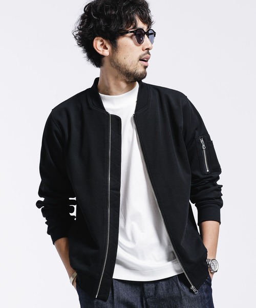 ジャケット アウター ブルゾン Web限定 ミラノリブma 1ブルゾン ブルゾン Nano Universe ナノユニバース のファッション