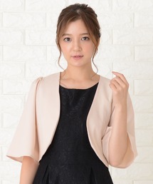 伊太利屋　ショート丈　ボレロ ジャケット レザー調ショートボレロジャケット | レディースファッション