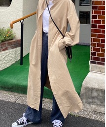 ABITOKYO | スタンドカラー ボリューム袖シャツワンピース(シャツワンピース)