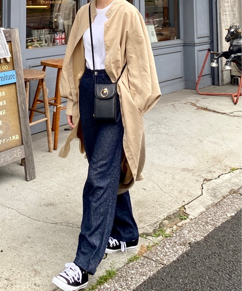 ABITOKYO（アビトーキョー）の「スタンドカラー ボリューム袖シャツワンピース（シャツワンピース・レディース・ベージュ/ブルーグレー/キャメル・FREE）」の19枚目の写真