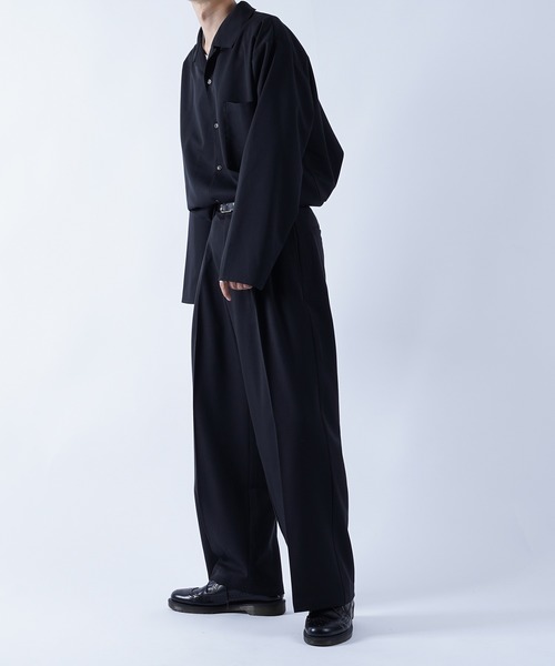 kutir（クティール）の「袖ボタンレスオープンカラーシャツ（シャツ/ブラウス・メンズ・ブラック/オフホワイト/グレイッシュベージュ・MEDIUM/LARGE）」の11枚目の写真