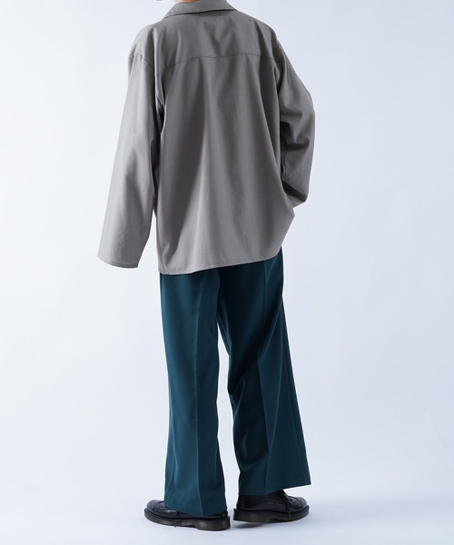 kutir（クティール）の「袖ボタンレスオープンカラーシャツ（シャツ/ブラウス・メンズ・ブラック/オフホワイト/グレイッシュベージュ・MEDIUM/LARGE）」の19枚目の写真