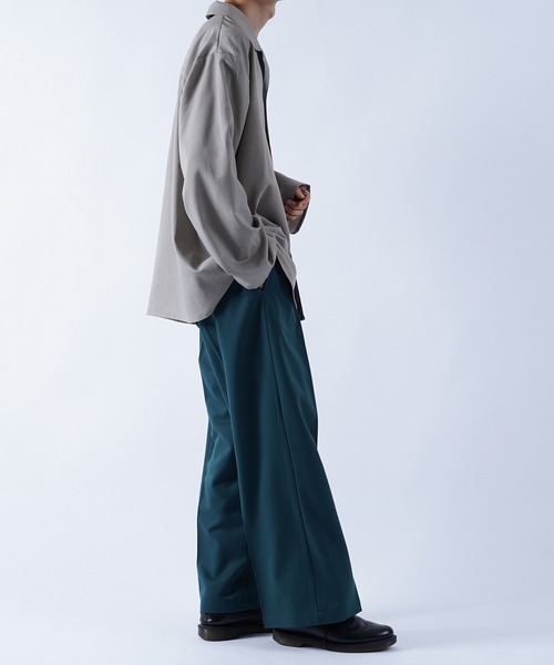 kutir（クティール）の「袖ボタンレスオープンカラーシャツ（シャツ/ブラウス・メンズ・ブラック/オフホワイト/グレイッシュベージュ・MEDIUM/LARGE）」の20枚目の写真