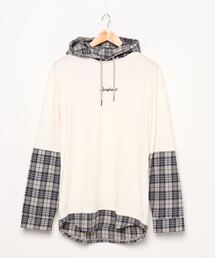 WEGO | WEGO/レイヤードチェックビッグシルエットTシャツ(Tシャツ/カットソー)