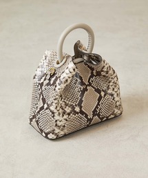 【1回使用】elleme raisin 型押しショルダーバッグ　ダークブラウン 1回使用】elleme raisin 型押しショルダーバッグ ダークブラウン