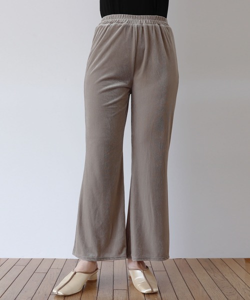andme（アンドミー）の「カットベロアフレアパンツ（その他パンツ・レディース・グレー系その他/レンガ/ブルー/パープル・M/L）」の11枚目の写真
