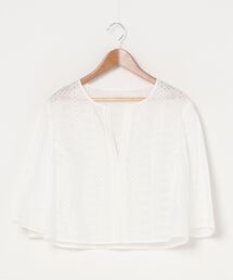 【HANAE MORI】綿レース シャツ