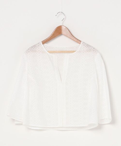 HANAE MORI(ハナエモリ)の「【HANAE MORI】綿レース シャツ(シャツ/ブラウス・レディース・ホワイト・40/38)」の1枚目の写真