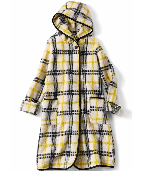 リブインコンフォート☆ブラックウォッチ柄ダウンコート リブインコンフォート☆ブラックウォッチ柄ダウンコート セール】リブ