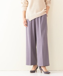 【INNOCENT BLUE/イノセントブルー】フェイクウールセンタープレスパンツ ワイドパンツ ストレッチ素材