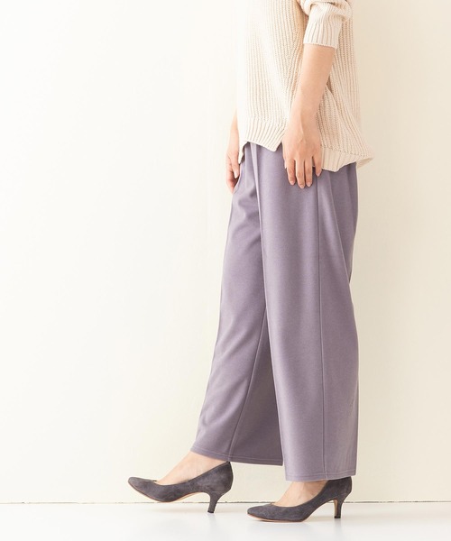 INNOCENT BLUE（イノセントブルー）の「【INNOCENT BLUE/イノセントブルー】フェイクウールセンタープレスパンツ　ワイドパンツ　ストレッチ素材（その他パンツ・レディース・ライトグレー/ブラック/ライトブラウン/ライトベージュ・MEDIUM）」の12枚目の写真