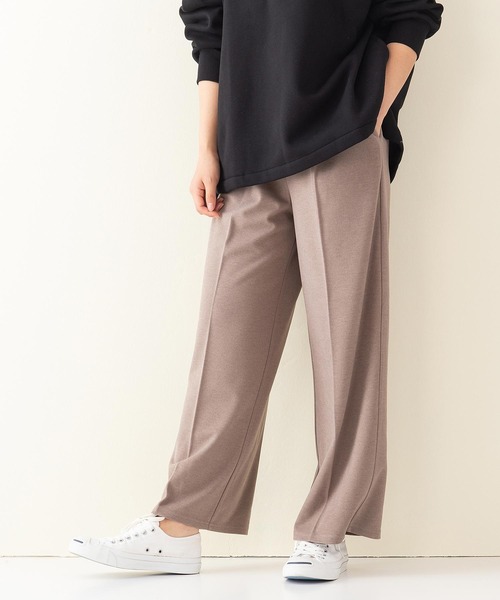 INNOCENT BLUE（イノセントブルー）の「【INNOCENT BLUE/イノセントブルー】フェイクウールセンタープレスパンツ　ワイドパンツ　ストレッチ素材（その他パンツ・レディース・ライトグレー/ブラック/ライトブラウン/ライトベージュ・MEDIUM）」の10枚目の写真