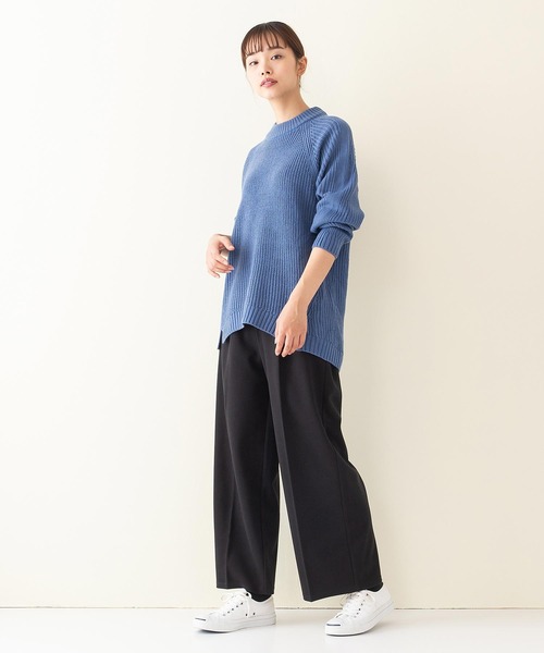 INNOCENT BLUE（イノセントブルー）の「【INNOCENT BLUE/イノセントブルー】フェイクウールセンタープレスパンツ　ワイドパンツ　ストレッチ素材（その他パンツ・レディース・ライトグレー/ブラック/ライトブラウン/ライトベージュ・MEDIUM）」の13枚目の写真