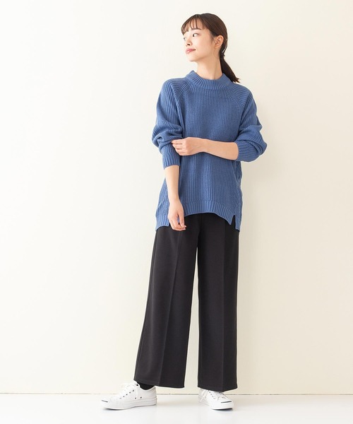 INNOCENT BLUE（イノセントブルー）の「【INNOCENT BLUE/イノセントブルー】フェイクウールセンタープレスパンツ　ワイドパンツ　ストレッチ素材（その他パンツ・レディース・ライトグレー/ブラック/ライトブラウン/ライトベージュ・MEDIUM）」の14枚目の写真