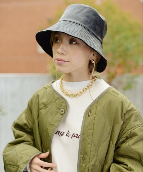 Auntie Rosa Holiday（アンティローザホリデー）の「2WAYリバーシブルバケットハット（ハット・レディース・ブラック/ナチュラル・FREE）」の4枚目の写真