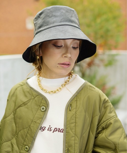 Auntie Rosa Holiday（アンティローザホリデー）の「2WAYリバーシブルバケットハット（ハット・レディース・ブラック/ナチュラル・FREE）」の3枚目の写真