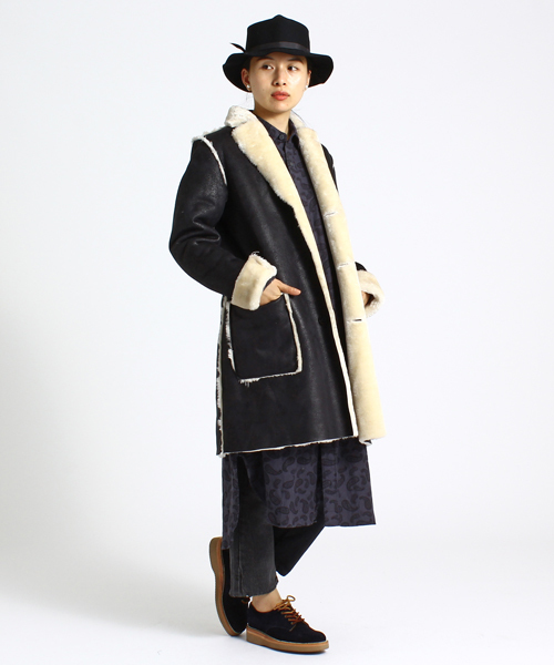 BEAMS BOY（ビームスボーイ）の「BEAMS BOY / ペイズリー スリットシャツワンピース②（シャツワンピース・レディース・チャコールグレー/ネイビー・ONE SIZE）」の3枚目の写真