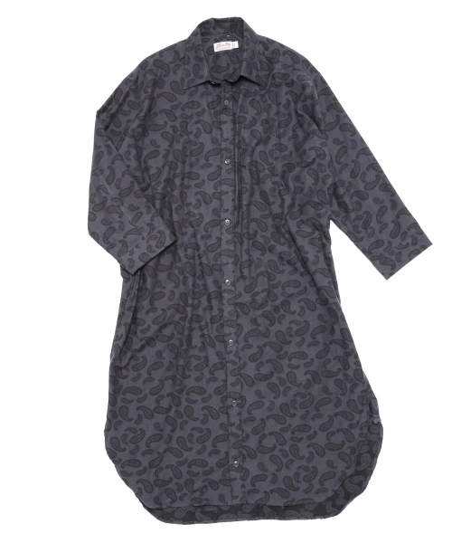 BEAMS BOY（ビームスボーイ）の「BEAMS BOY / ペイズリー スリットシャツワンピース②（シャツワンピース・レディース・チャコールグレー/ネイビー・ONE SIZE）」の13枚目の写真