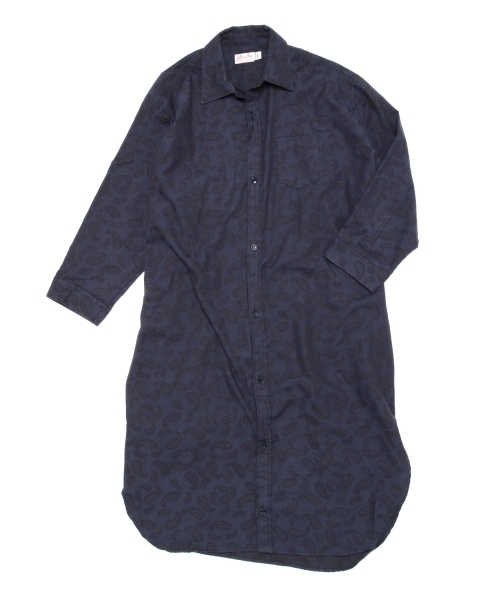 BEAMS BOY（ビームスボーイ）の「BEAMS BOY / ペイズリー スリットシャツワンピース②（シャツワンピース・レディース・チャコールグレー/ネイビー・ONE SIZE）」の14枚目の写真