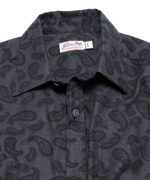 BEAMS BOY（ビームスボーイ）の「BEAMS BOY / ペイズリー スリットシャツワンピース②（シャツワンピース・レディース・チャコールグレー/ネイビー・ONE SIZE）」の15枚目の写真