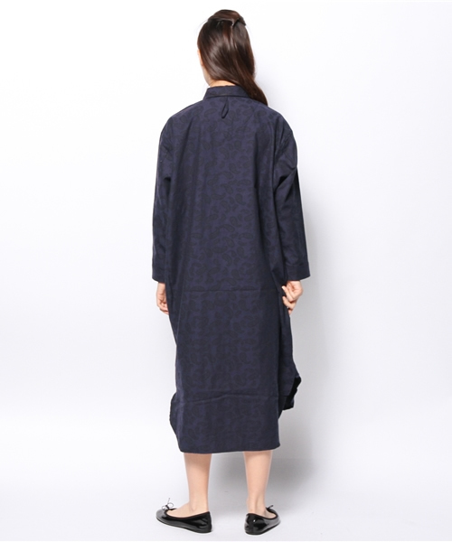 BEAMS BOY（ビームスボーイ）の「BEAMS BOY / ペイズリー スリットシャツワンピース②（シャツワンピース・レディース・チャコールグレー/ネイビー・ONE SIZE）」の7枚目の写真