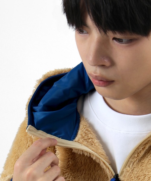 Columbia（コロンビア）の「【Columbia/コロンビア】Hype Marsh Fullzip hoodie ボアフリースジャケット/ブルゾン（ブルゾン・メンズ・ベージュ/ブラック・S/XL/M/L）」の9枚目の写真