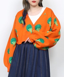 PUNYUS | フード柄ショートニットカーディガン(カーディガン/ボレロ)