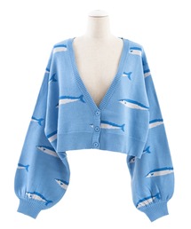 PUNYUS | フード柄ショートニットカーディガン(カーディガン/ボレロ)