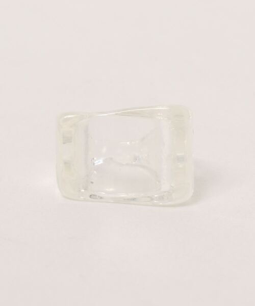 minia（ミニア）の「歪みスクエアフォルムのマーブルリング　◇（リング・レディース・クリア/パープル/ブラウン/グリーン・FREE）」の14枚目の写真